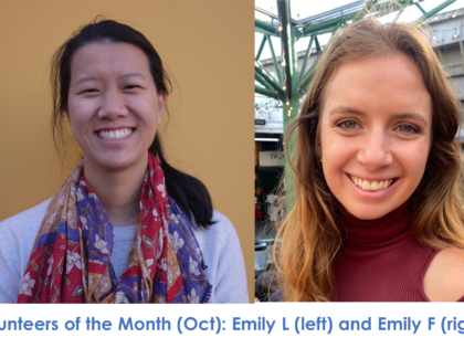 Volunteers of the Month – October 2023: Emily & Emily